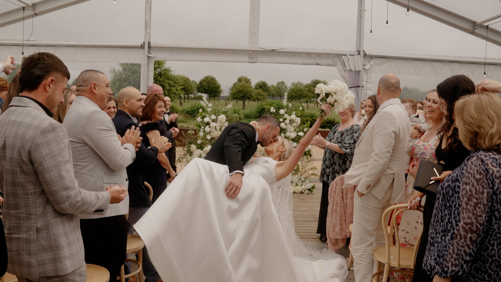 Still from Keyonee and Nathan's wedding film at Mona Farm, Braidwood