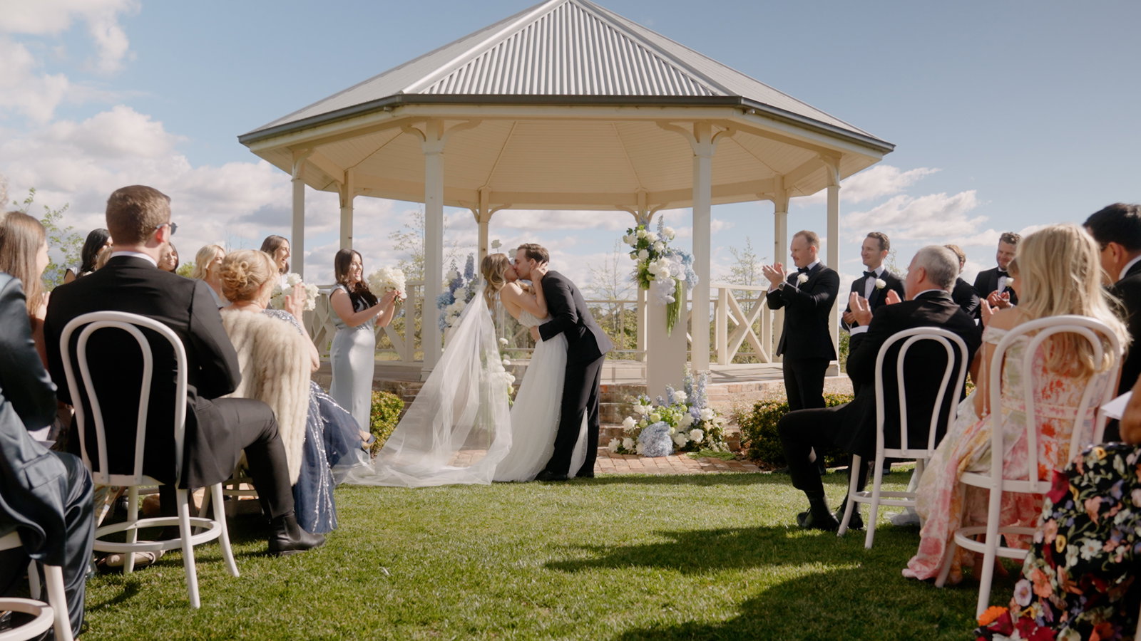 Still from Lauren and Kurt's wedding film at Rhyanna Park, Goulburn