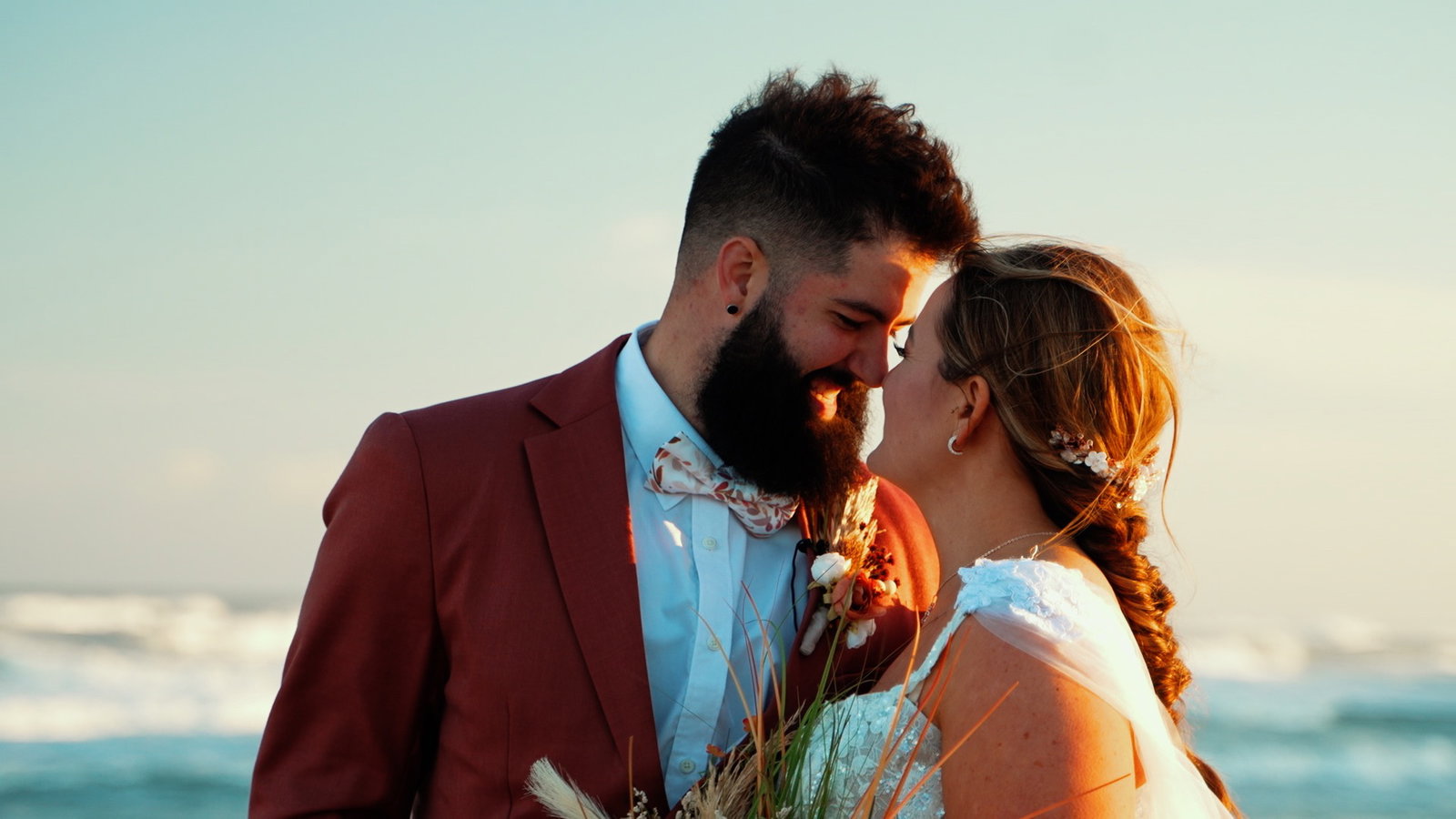 Erin & Dakota wedding film still — Outer Banks, NC