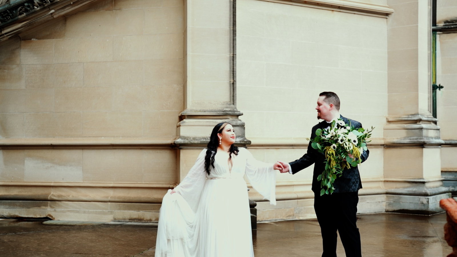 Dorothy & Trent wedding film still — Biltmore Estate, NC